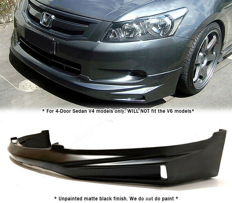 Roane Concepts Urethane Front Bumper Lip for 2008-2010 Honda Accord V4 4Dr Mugen